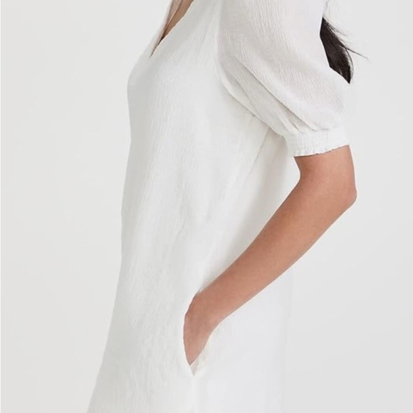 NEW Steve Madden BB Dakota White v-neck short sleeve dress size large 10 12 - Picture 3 of 7